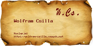 Wolfram Csilla névjegykártya